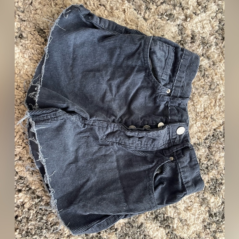 Navy Jean shorts from PacSun.